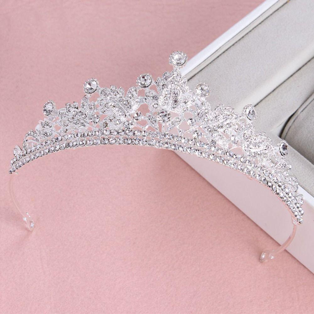 Wedding Hair Accessories Rhinestone Queen Crown Luxury Bride Headdress  Birthday Party