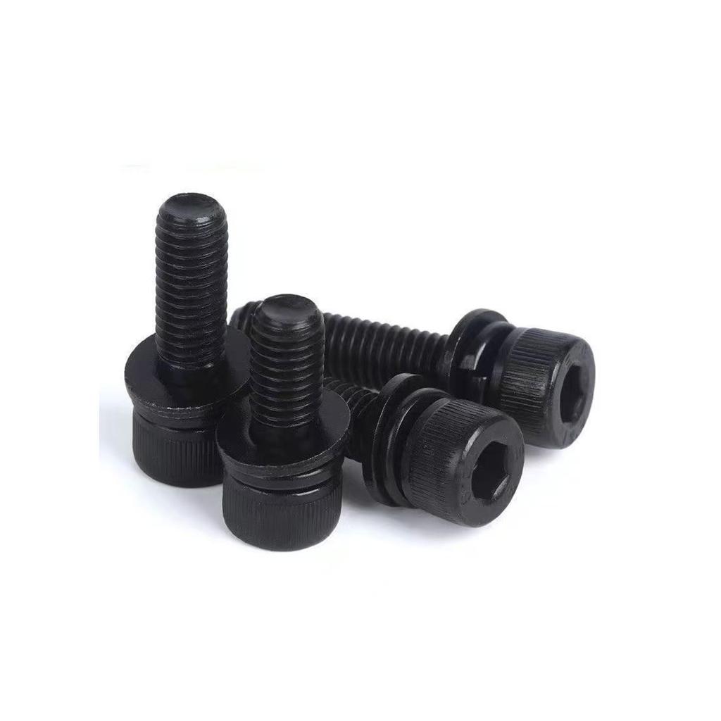 12.9 Grade M4-M12 Socket Head Cap Screw with Washer: Three-Piece Cylindrical Bolt