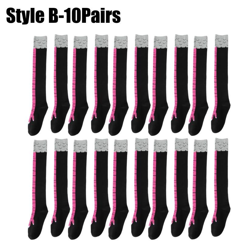 Women Funny Chicken Feet Socks Over Knee Socks Ostrich Print Slimming Socks Autumn Winter Long Tube Stockings for Ladies