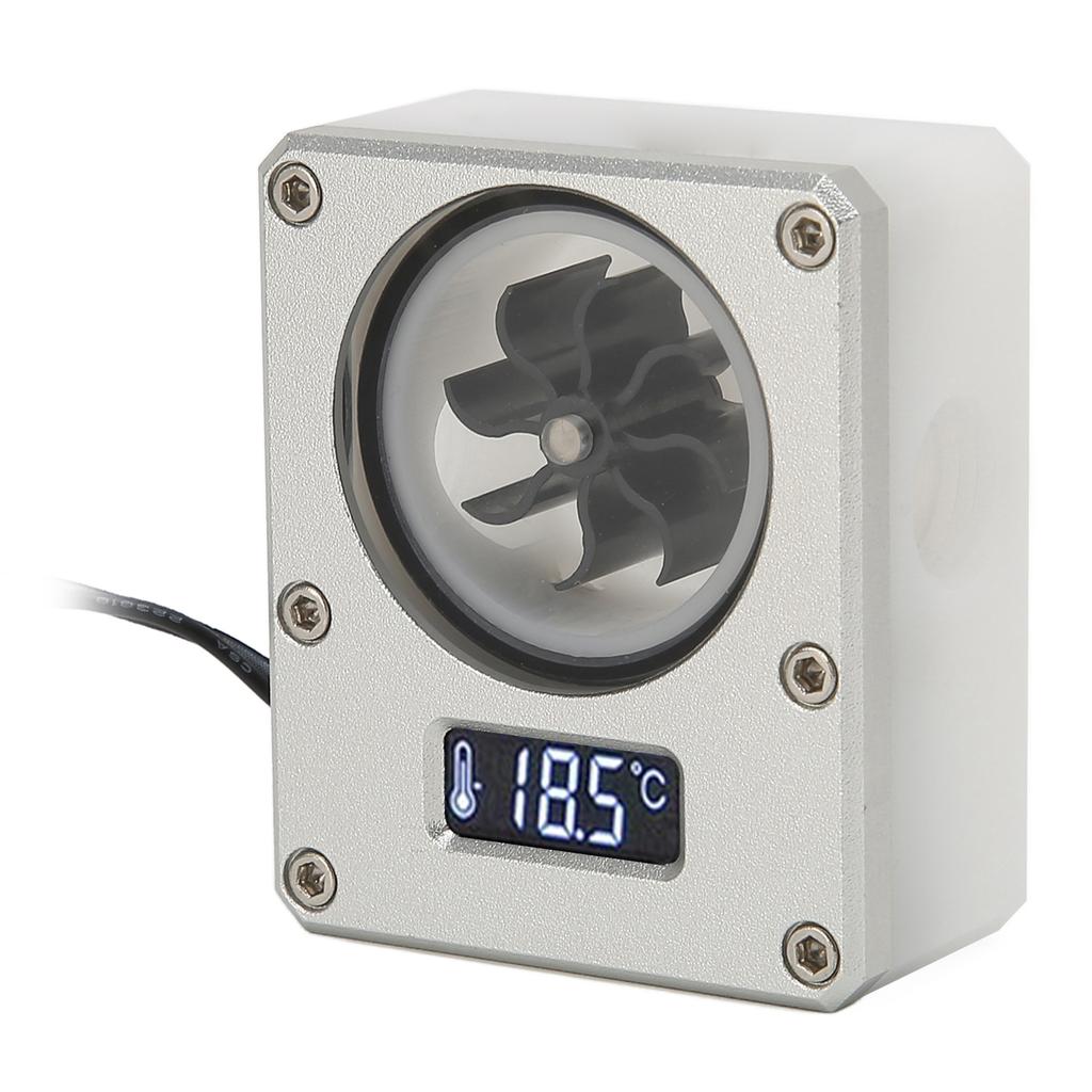 PC Water Cooling Meter 12V Small 3pin Interface G1 4 Thread Durable Acrylic Rustproof Computer Flow Meter for PC