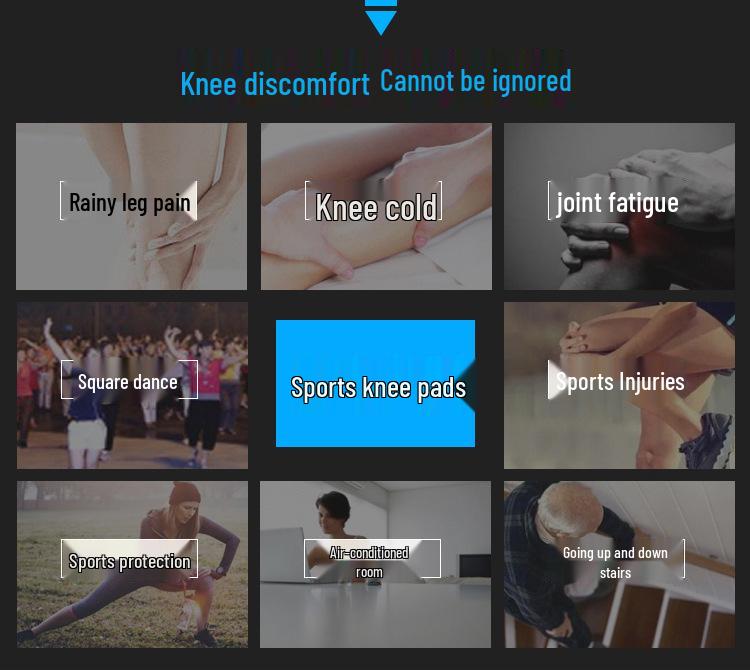 Warm Self-Heating Magnetic Therapy Knee Pads for Autumn and Winter - Supports Joint Health and Sports Performance.