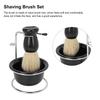 3-teiliges professionelles manuelles Rasierpinsel-Set Bartrasierpinsel Schale Sicherheitsrasierständer-Set