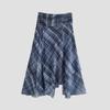 TAOP&ZA Women's European & American Style Asymmetrical Plaid Midi Skirt - 2026 Spring Fashion Collection