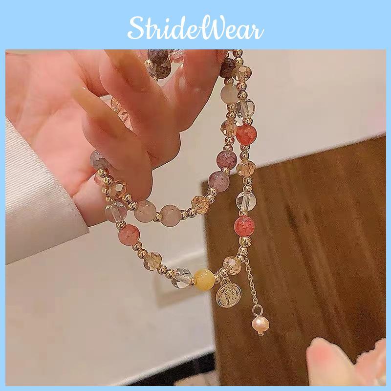 Artistic Layer Double Pearl Bracelet Elegant Handmade Jewelry For Spring 2024