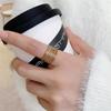 18K Gold Plated Wide Hollow Threaded Open Ring - Stylish & Personalized European/American Design