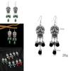 Vintage Style Skeleton Drop Earrings With Electroplated Finish For Women Party Wear
