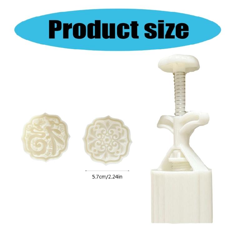 Unique 75g Festival Mooncakes Mould Hand Pressure Mooncakes Crafting Molds for Festival Treat and Unique Dessert