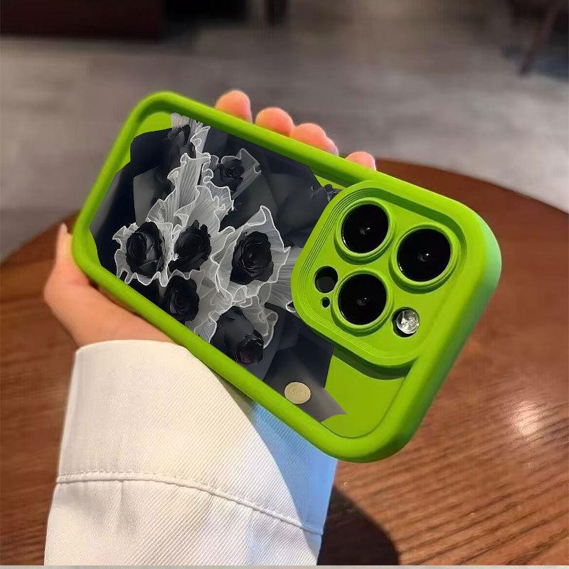 Black Rose iPhone Case: Compatible with iPhone 17 Pro, 16 Pro Max, 15, 14 Pro, 13 - Full Coverage Stylish Protection. iPhone 15 Pro