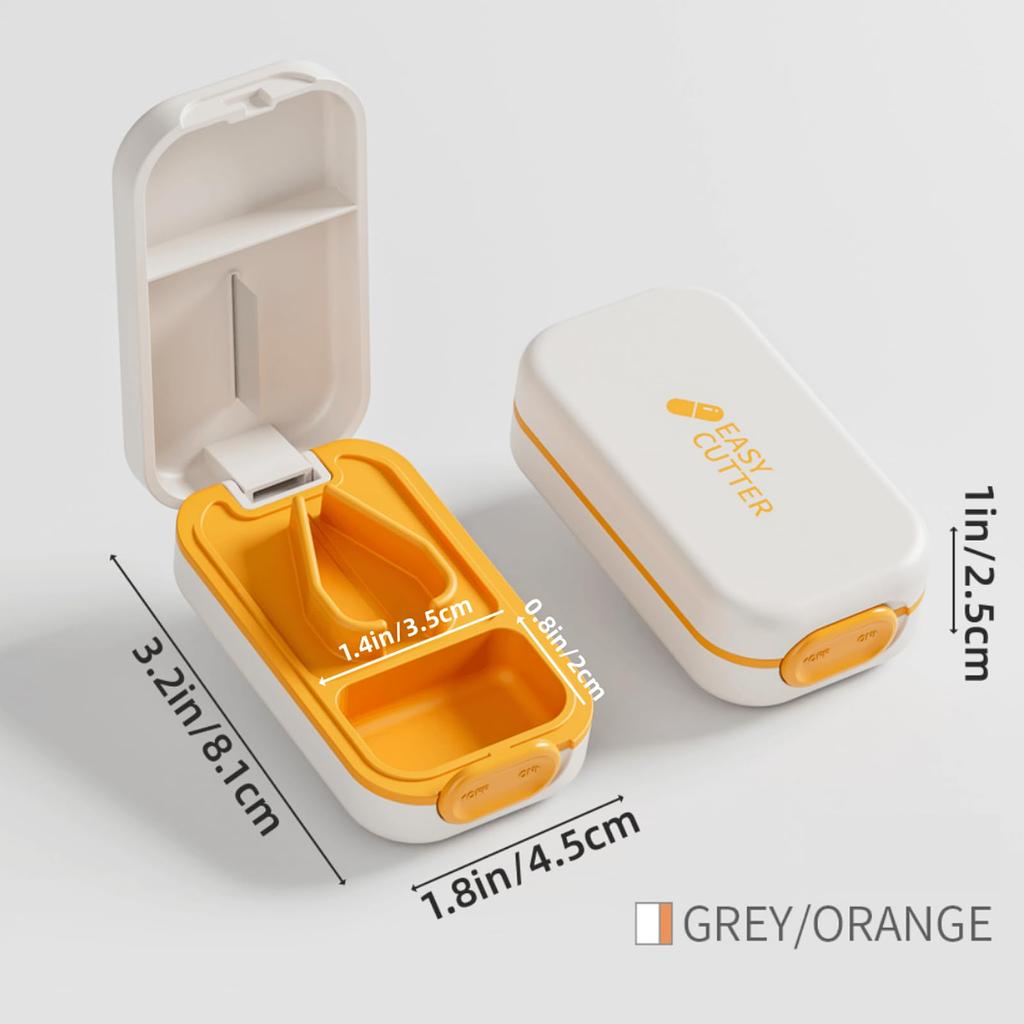 Cutter Pill Splitter Pill Cutter for Small or Large Pills Cuts Vitamins Tablets Portable Pretty Pill Crusher for Purse Pocket