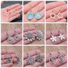 54 Styles Vintage Fashion Women Jewelry Flower Dangle Earring Drop Jewelry Accessories For Women Sunflower Rose Daisy Earrings