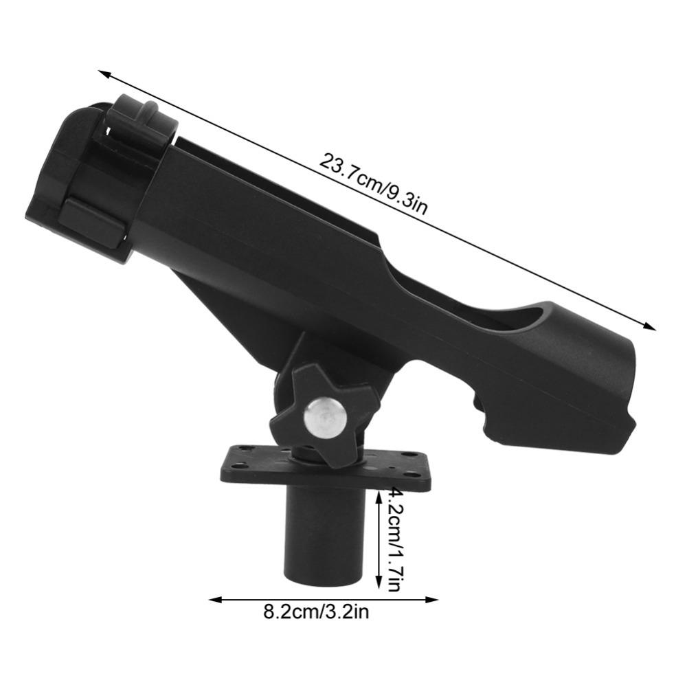 360° Adjustable Fishing Rod Bracket Multifunction Swivel Mount Fishing Pole Bracket Black Fishing Rod Holder Boat Fishing
