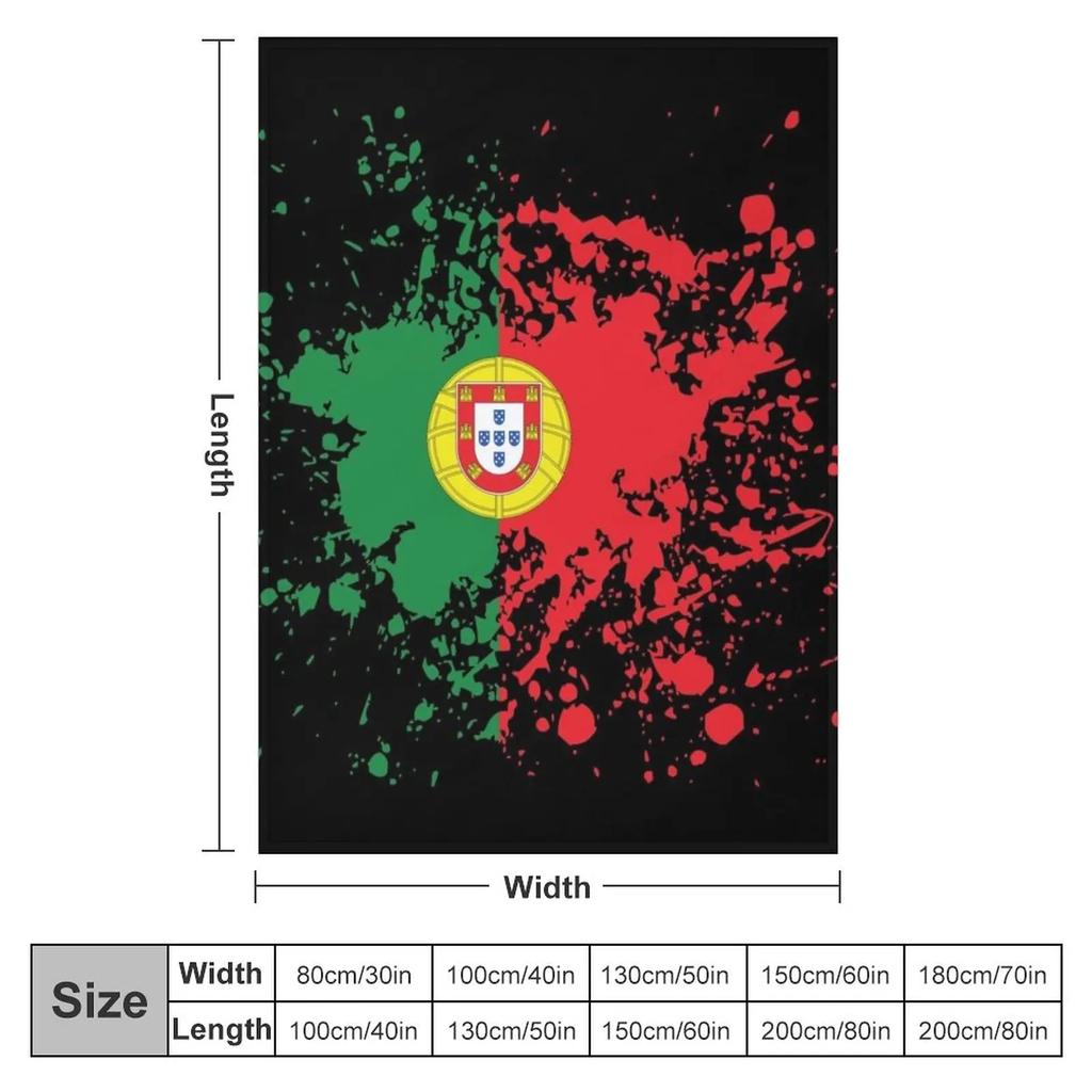 Portugal Souvenir Landmark, Portugal Flag Travel Throw Blanket Large Blanket Wednesday Soft Big Blanket Designer Blankets