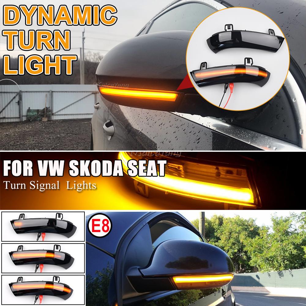 

Динамические светодиодные указатели поворота, повторители на зеркала заднего вида для Volkswagen VW GOLF 5 Jetta MK5 Passat B6 B5.5 EOS