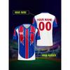 Haiti Maglia da Calcio Nuova Personalizzabile Gratuitamente Fai da Te Nome Numero Bandiera Haitiana Stampa 3D Magliette Sportive Top Casual da Uomo