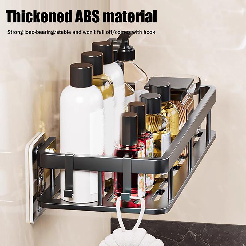 Wall Hanging Corner Single Layer Rectangular Bracket Wall Mounted Shower Shampoo Rack Bathroom Rack Towel Rack Bracket