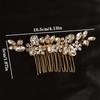 Sparkling Rhinestone Hair Combs Wedding Elegant Alloy Comb Barrette for Thick Curly Hair Styling