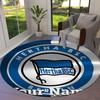 Hertha BSC Custom Name Round Area Rug,Carpet Rug for Living Room Bedroom Sofa Playroom Decor,Non-slip Floor Mat