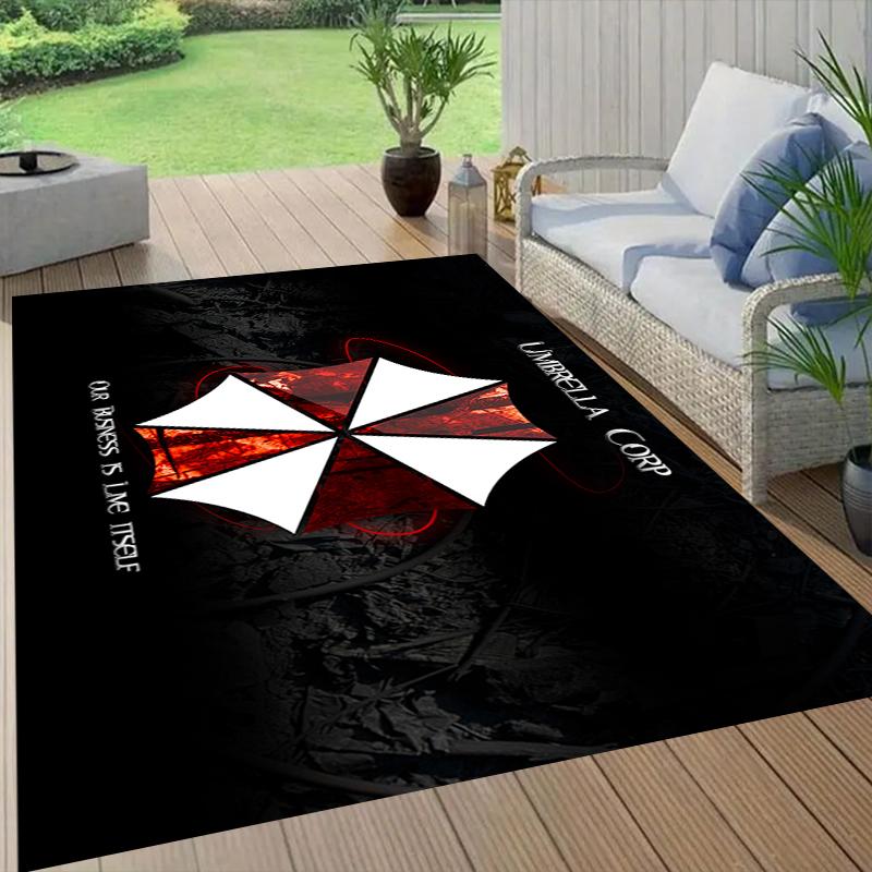 Resident Evil Style Crystal Velvet Rug, Soft Anti‑Slip Crystal Velvet Carpet for Living Room Bedroom Home Decor