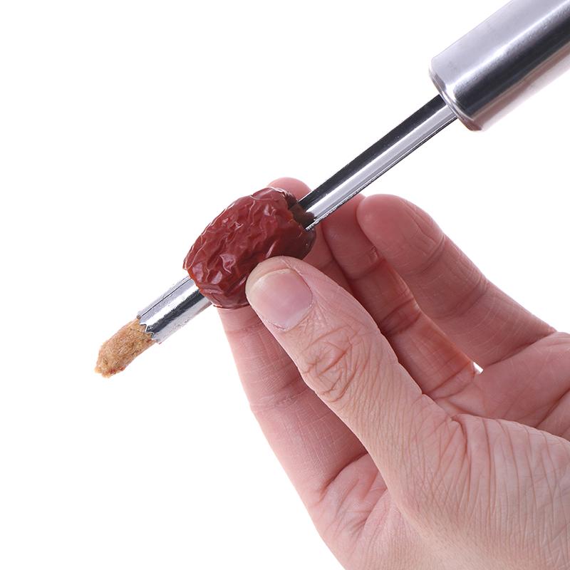 Stainless Steel Core Seed Remover Fruit Red Dates Corer Easy Twist Kitchen Tool