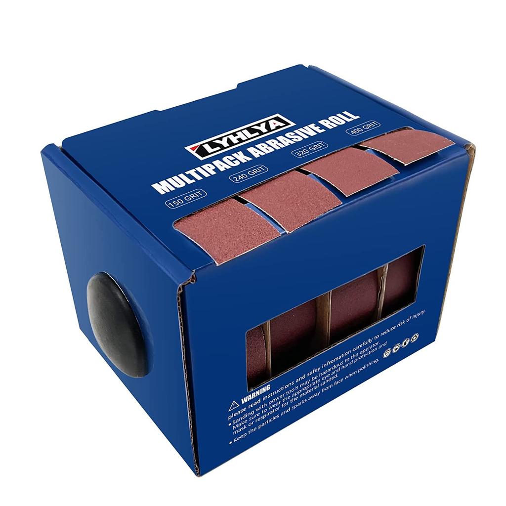 Sandpaper Sand Paper Abrasive Paper with Dispenser Emery Cloth Roll for Wood Furniture Finishing Metal Sanding Polishing 80/150/240/320/400/600