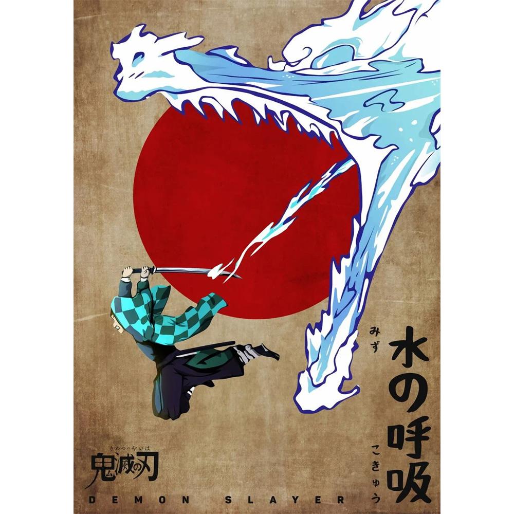 Demon Slayer Diamond Painting Ful Square Round Drills Anime Rick Mosaic Picture DIY Art Home Decoration 5D New