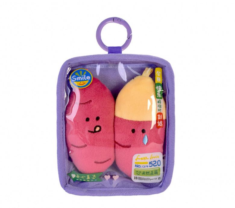 Vegetable Cute Cartoon And Fruit Platter Plush Toy Pendant For Bag Decoration