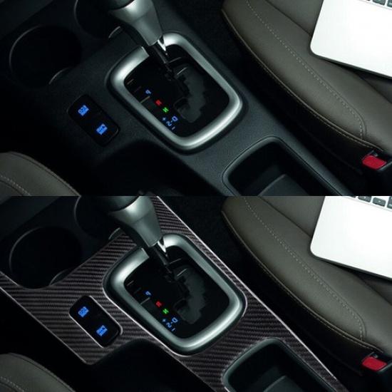 Carbon Fiber Car Console Gear Shift Frame Cover Trim For Toyota Hilux 2015-