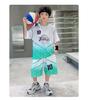 Boys' summer basketball suit set new 2026 mid to large children's summer short sleeved quick drying sports football suit trend