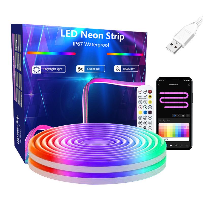 USB Neon RGB Silicone LED Waterproof Graffiti Bluetooth Music Atmosphere Light