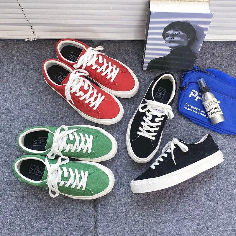 Модная кожаная мужская парусиновая обувь — фото 4