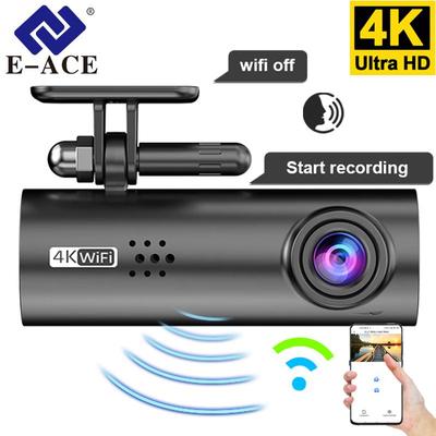מצלמת דרך חכמה 4K WiFi DVR לרכב למכוניות UHD 3840x2160P מצלמות מעקב מקליטי וידאו ניטור חניה 24 שעות