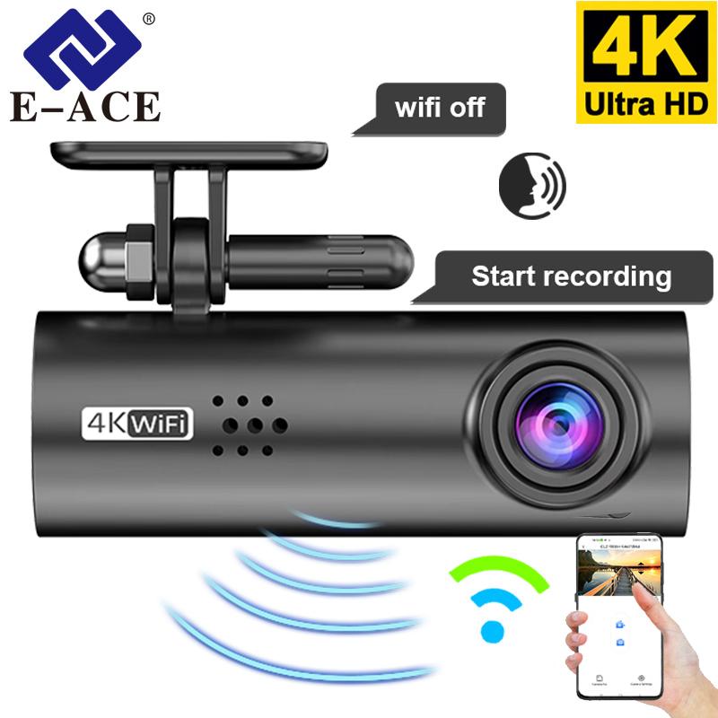 

E-ACE 4K Смарт Видеорегистратор WiFi Автомобильный Видеорегистратор Для Автомобилей UHD 3840x2160P Камеры Видеонаблюдения Видеорегистраторы GPS 24H Монитор Парковки NO TF Card