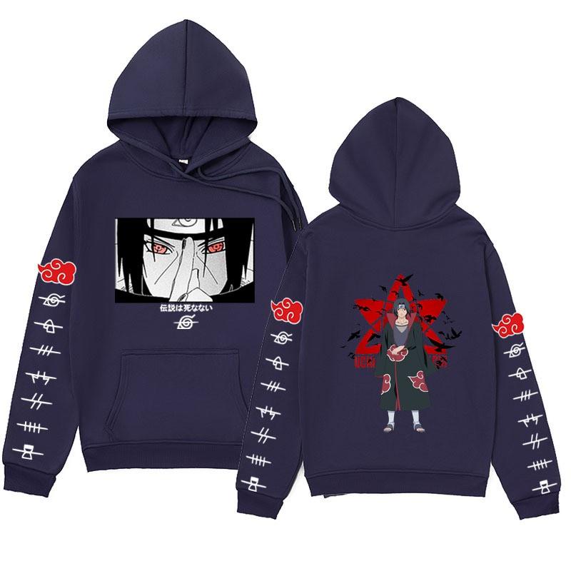 Mens Oversized Hooded Sweatshirt Anime Inspired Streetwear Winter Warm Cotton Blend Loose Fit