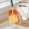 MARYYA Wood Pulp Cotton 5-Piece Scouring Pad Dishwashing Sponge Pot Scrubber Non-Stick Oil-Absorbing Water-Absorbent Degreasing Cloth