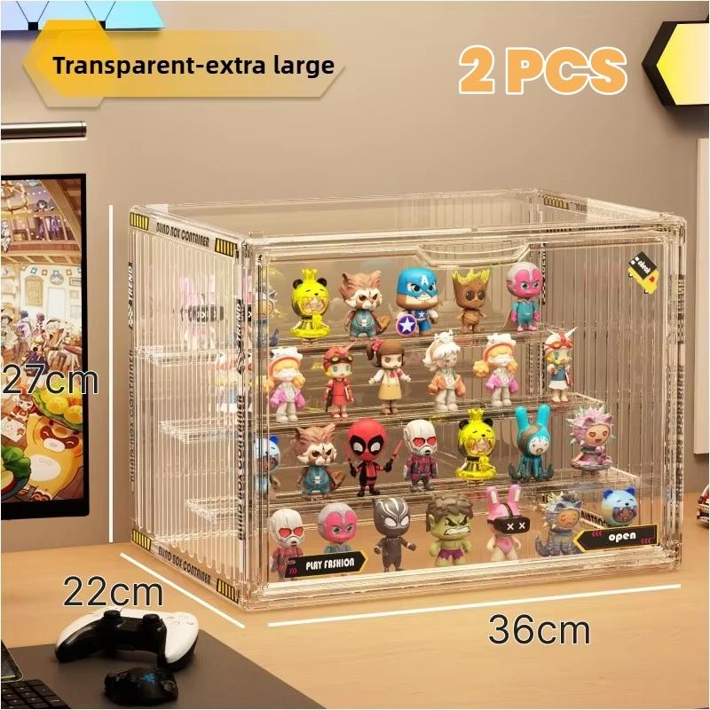 Containerized designs Acrylic Organizer for Collectible Figures and Blind Box High Definition Transparent Miniature Display Case