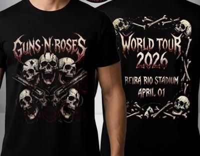 Guns N Roses Welttournee 2026 Event-T-Shirt Im Beira Rio Stadion Am 1. April 2026 Shir