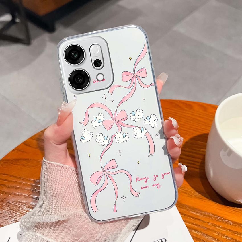 For Oppo Reno14 Pro Realme C71 C75 C75x Ultra Thin Clear Phone Case Cute Panda Pattern Dustproof Protection Soft Transparent Back Cover For Oppo Shell