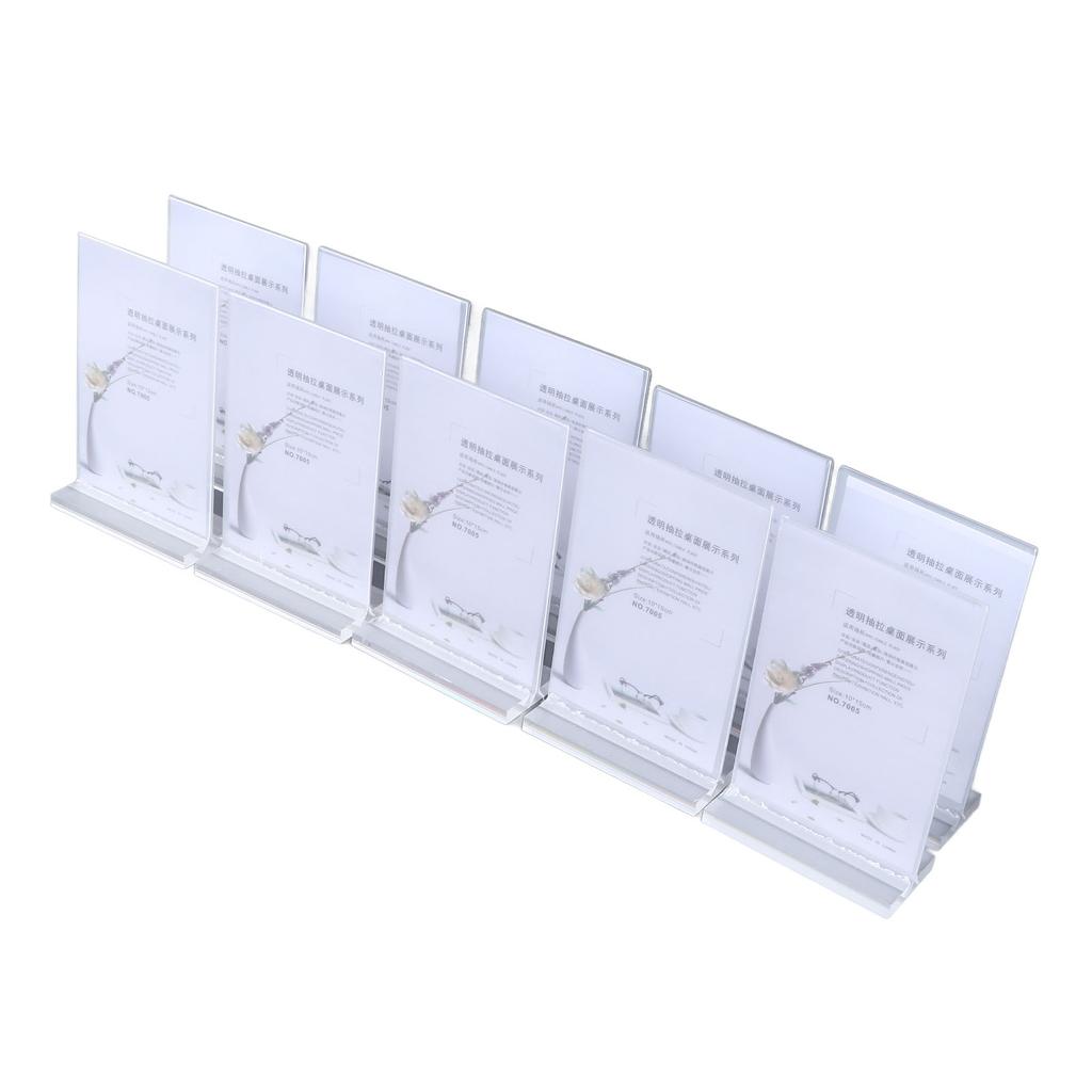 10 Pcs Clear Acrylic Place Card Holder Acrylic Sign Holder Transparent T Shaped Double Sided