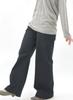 Andit Stretch Twill Size M Semi-Wide Pants, Black,