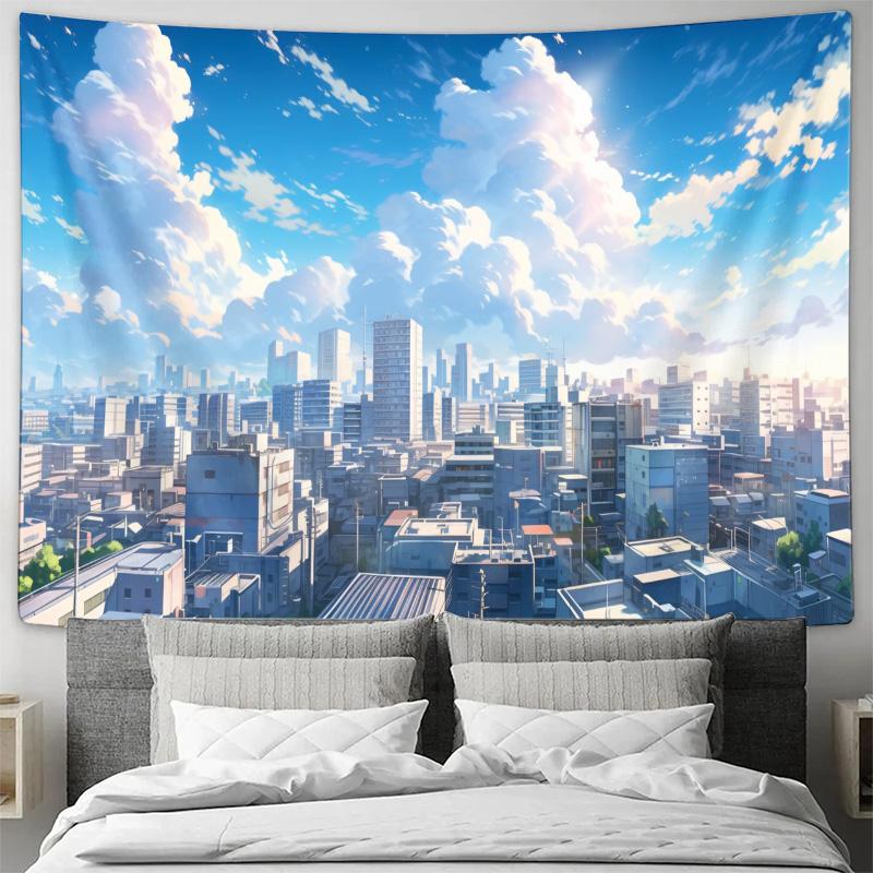 Urbaner Morgenröte Dekoratives Hänge Tuch Schlafzimmer Hintergrund Wandteppich