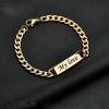 Personalised Men Women Stainless Steel Bracelet Bangle Engraved Jewelry Gift New