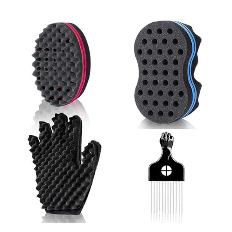 Black Hot Hair Sponge Comb Set for Styling and Care