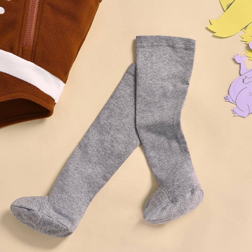 Baby Romper Set Creative Rugby Appearance Oblique Zipper Hooded Sleeveless Jumpsuit + Stockings