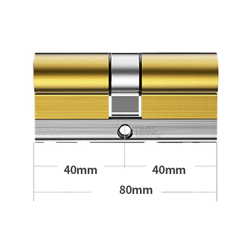 Common Security Door Lock Brass Cylinder  Anti Pry Stainless Steel Anti-collision Beam Class C Cylinder 10 Alloy Keys Key Lock