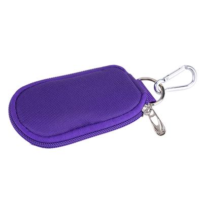 Tragbarer Schlüsselanhänger-Stil 10-Fächer 23 ml Ätherisches Öl Halter Aufbewahrungstasche Etui (lila)