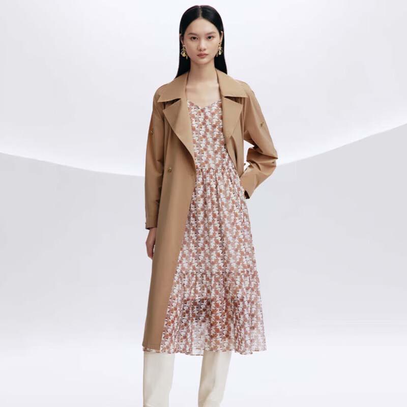 JESSIE Chic Raglan Sleeve Trench Coat L