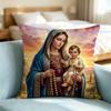 Blessed Virgin-N M-Mary Square Double-Sided printed Pillow Case Bedroom Bedside Pillow Sofa Cushion Cover Gift