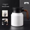 Tangsi Large Capacity Stainless Steel Teapot with Wooden Handle for Tea Stewing and Water Separation