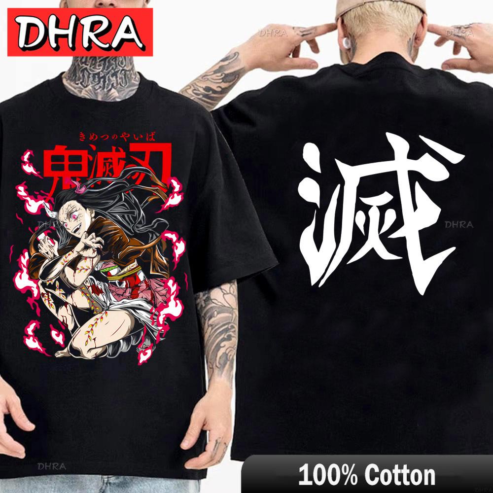 Japanese Anime Shirt Demon Slayer Infinity Castle T Shirt Men Cartoon Kimetsu No Yaiba Cotton Streetwear Clothes  Cool Y2K Tees
