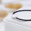 HENGSHENG 12-13mm Big Baroque Freshwater Pearl Bracelet for Women Black Crystal Stone 16cm 925 Sterling Silver Bracelet Girls